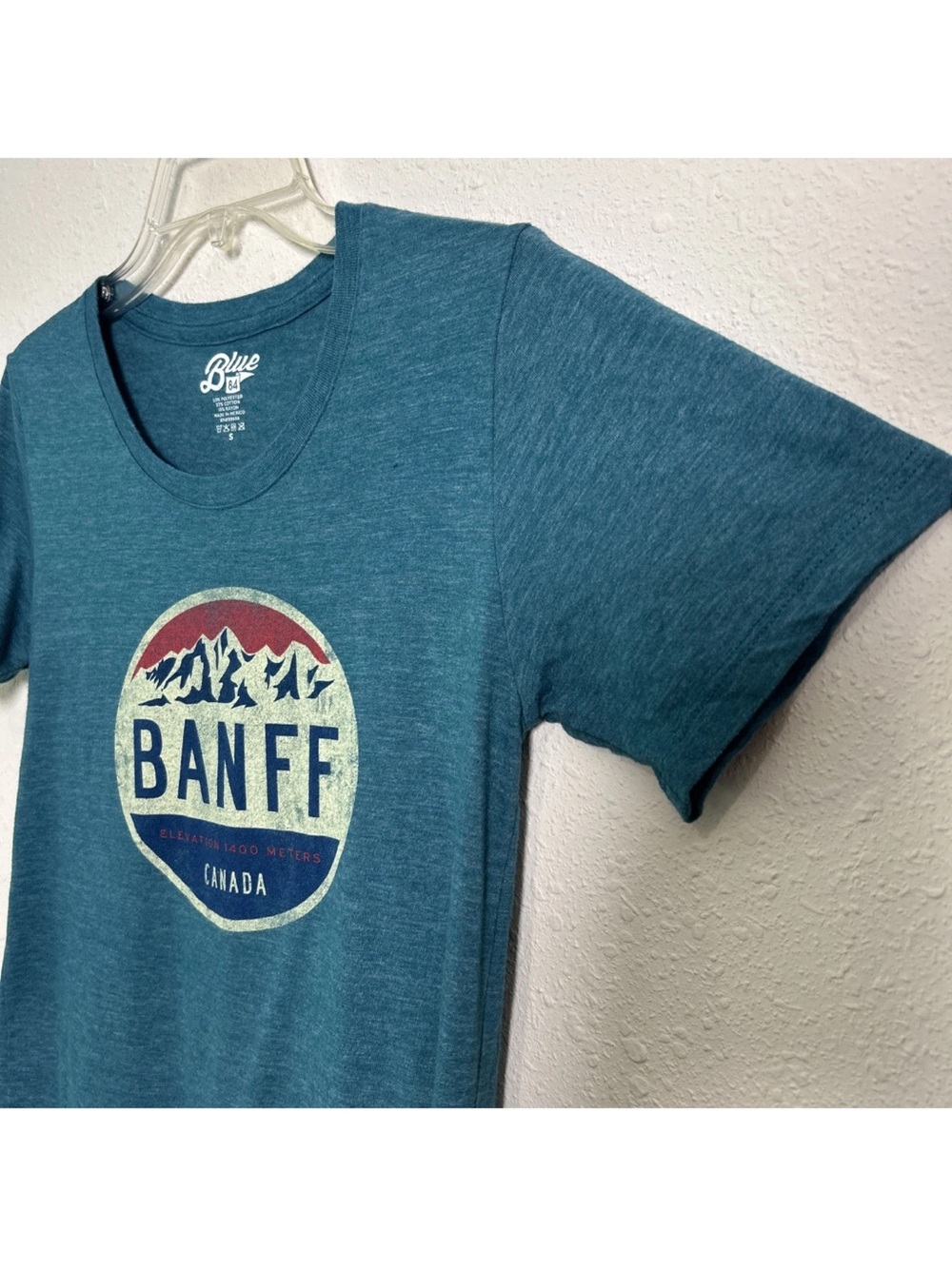 Banff National Park Alberta Canada Blue Women’s Small Blue 84 Shirt Mountains - Picture 5 of 10